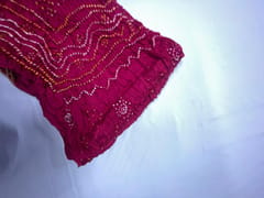 Magenta Pure Bandhani Dupatta Fabric