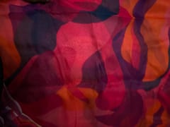 Multicolor Abstract Viscose Organza Fabric