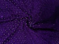 Royal Purple Bandhani Modal Satin Fabric