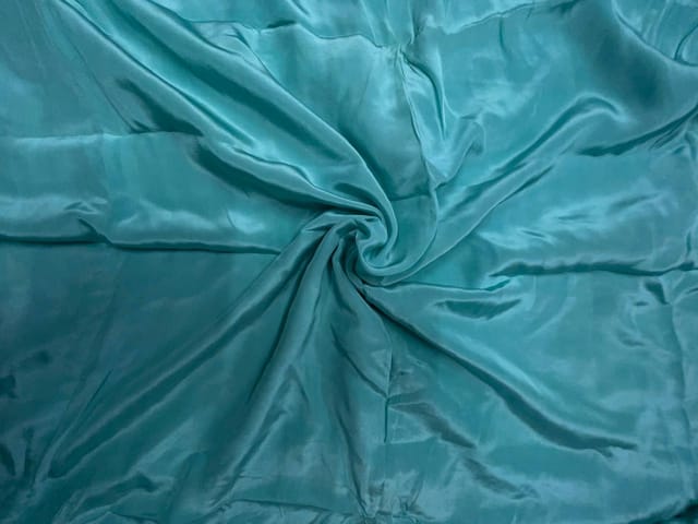 Sea Blue Plain Copy Crepe Fabric
