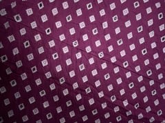 Deep Magenta Geometric Modal Satin Fabric