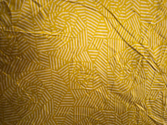 Yellow Abstract Modal Satin Fabric