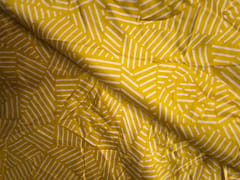 Yellow Abstract Modal Satin Fabric
