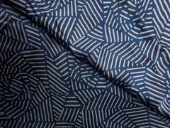 Blue Abstract Modal Satin Fabric