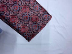 Dark Brown Floral Modal Satin Fabric