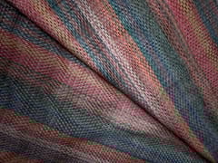 Multicolor Stripes Cotton Crochet Fabric