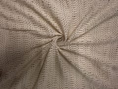 Cream Color Cotton Crochet Fabric
