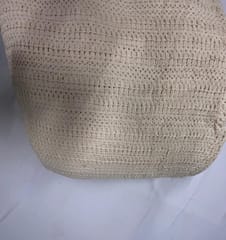 Cream Color Cotton Crochet Fabric