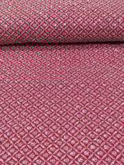 Rani Pink Raw Silk Fabric With Sequins & Zari Work