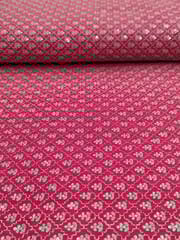 Rani Pink Raw Silk Fabric With Sequins & Zari Work