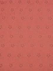 Peach Blossom Cotton Embroidered schiffli fabric