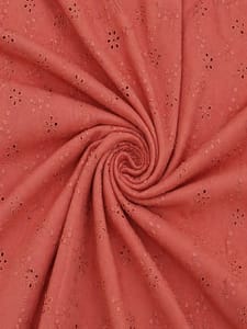 Peach Blossom Cotton Embroidered schiffli fabric