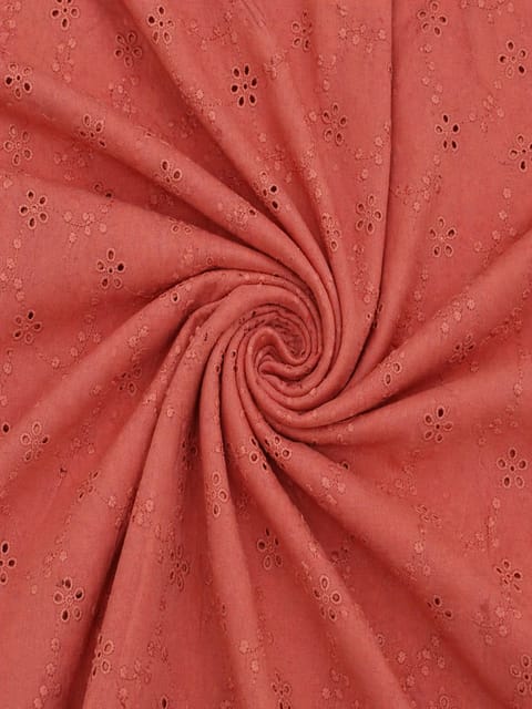 Peach Blossom Cotton Embroidered schiffli fabric