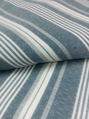 Mint Blue  Stripes Dobby  Weave Yarn Dyed Cotton Fabric