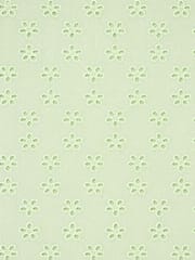 Lime Green  six hole Pattern Schiffli Embroidered Fabric