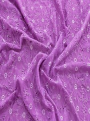 Daisy Web Pattern Onion pink schiffli fabric