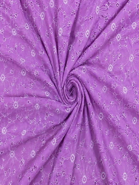 Daisy Web Pattern Onion pink schiffli fabric
