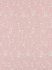 Daisy Web Pattern Pastel pink schiffli fabric
