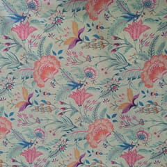 Lemon Yellow Colour Demin Lycra Printed Fabric
