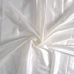 White Colour Poly Silk Fabric