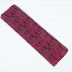 Majenta and Brown Color Cotton Jacquard Fabric