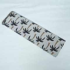 White and Navy Blue Tree Design Cotton Blend Jacquard Fabric