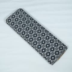 Black White Geometrical Design Cotton Blend Lurex Jacquard Fabric