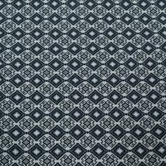 Black White Geometrical Design Cotton Blend Lurex Jacquard Fabric