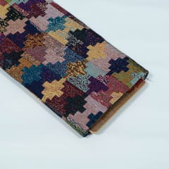 MultiColor Abstract Design Cotton Blend Jacquard Fabric