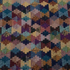 MultiColor Abstract Design Cotton Blend Jacquard Fabric