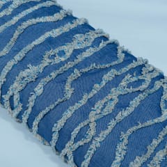 Blue Base Cotton Tuftting Fabric