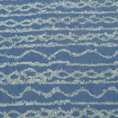 Blue Base Cotton Tuftting Fabric
