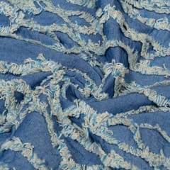 Blue Base Cotton Tuftting Fabric