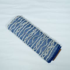 Blue Base Cotton Tuftting Fabric