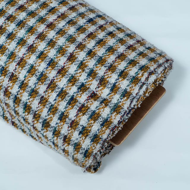 MultiColor Cotton Blend Tweed Fabric