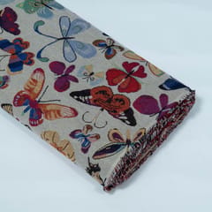 MultiColor Butterfly Design Cotton Blend Jacquard Fabric