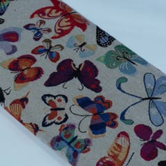 MultiColor Butterfly Design Cotton Blend Jacquard Fabric