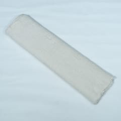 White Natural Cotton Dyeable Jacquard Fabric