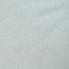 White Natural Cotton Dyeable Jacquard Fabric