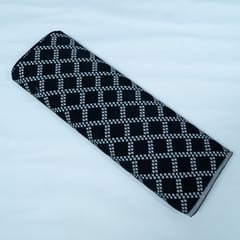 Black and White Abstract Design Cotton Blend Jacqaurd Fabric