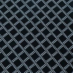 Black and White Abstract Design Cotton Blend Jacqaurd Fabric