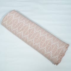 Off White and Peach Color Natural Cotton Dyeable Jacquard Fabric