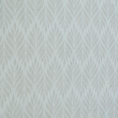 White Floral Design Natural Cotton Dyeable Jacquard Fabric
