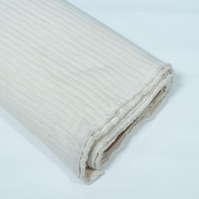 Off White Natural Cotton Dyeable Fabric