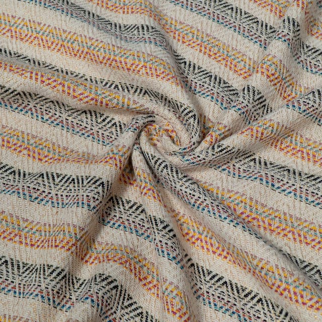MultiColor Cotton Lurex Blend Jacquard Fabric