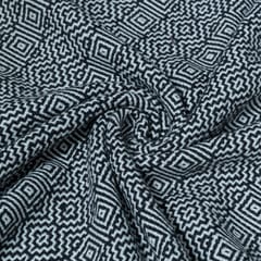 Grey and White Abstract Design Cotton Jacquard Fabric