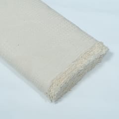 Off White Natutal Dyeable Cotton Jacquard Fabric