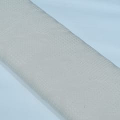 Off White Natutal Dyeable Cotton Jacquard Fabric