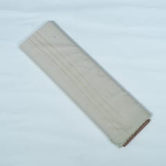 Off White Natural Dyeable Cotton Lurex Jacquard Fabric