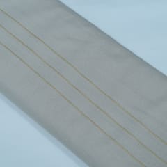 Off White Natural Dyeable Cotton Lurex Jacquard Fabric